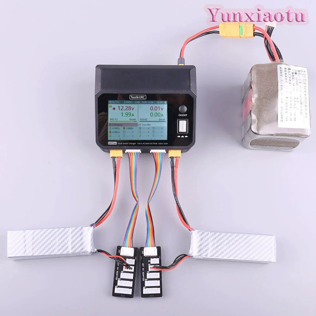 Toolkitrc M6Dac Smart Charger - ToolkitRC M6DAC: slimme oplader met dubbele