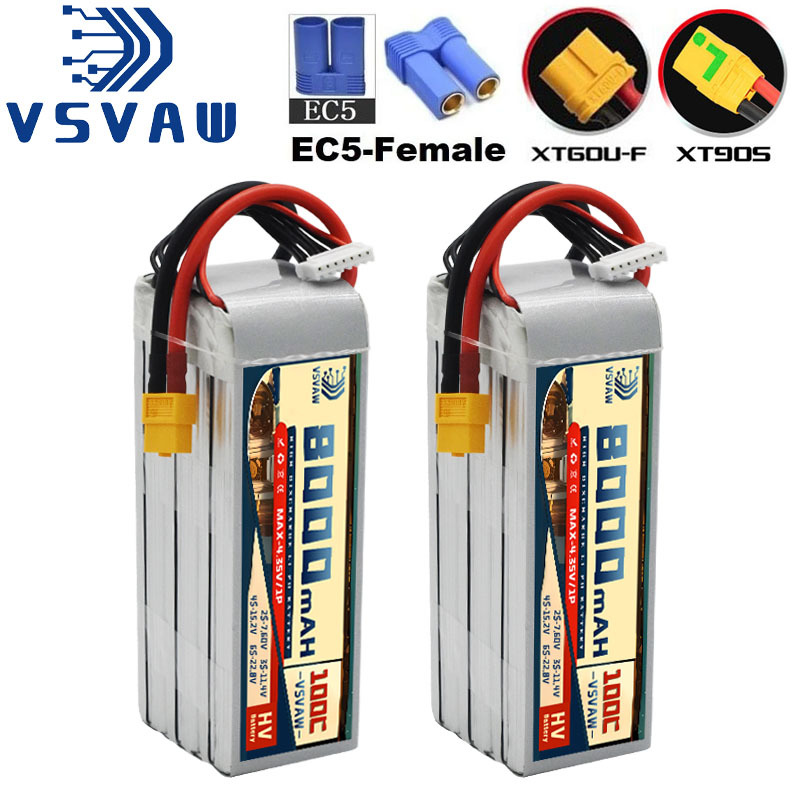 6S Lipo Battery 22.2V 5000Mah - 2026 Nieuwe 6S 22.8V 8000mAh 100C