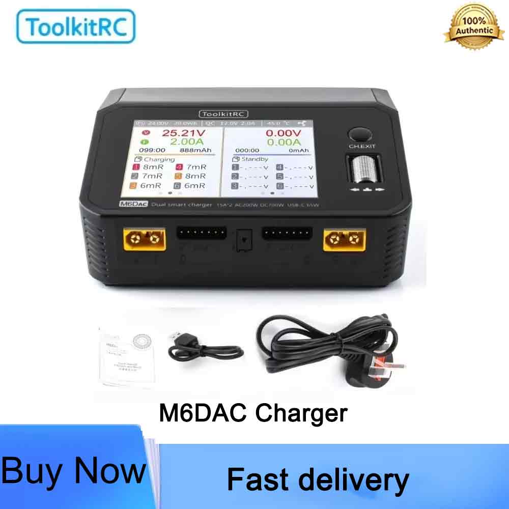 Toolkitrc M6Dac Smart Charger - ToolkitRC M6DAC slimme balanslader, 700W, 15A,