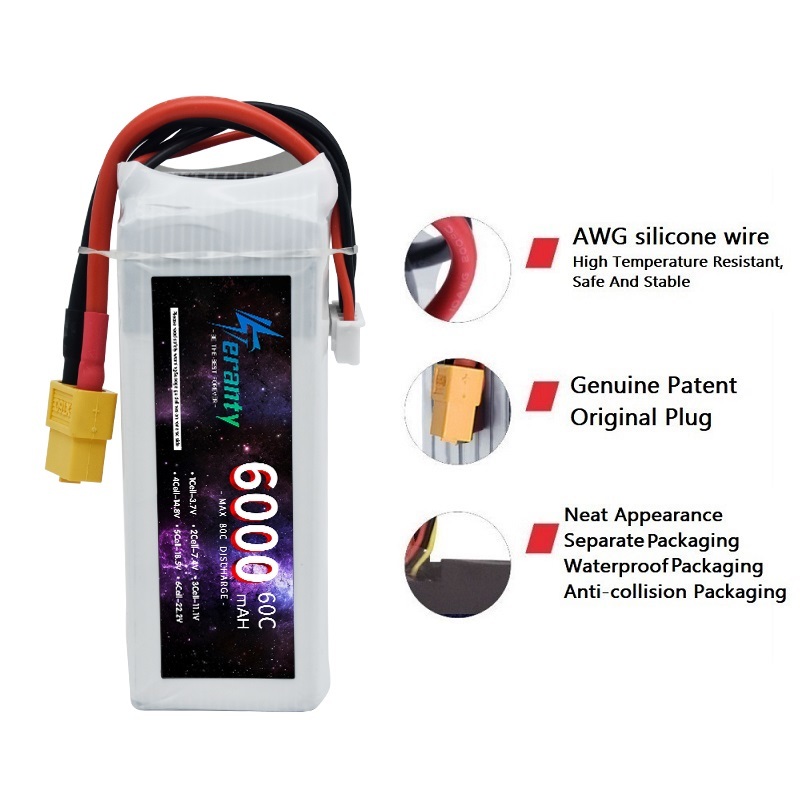 6000Mah Lipo 14.8V Batterij 4S - 4S Lipo Battery 14.8V 6000Mah recensie en prijs