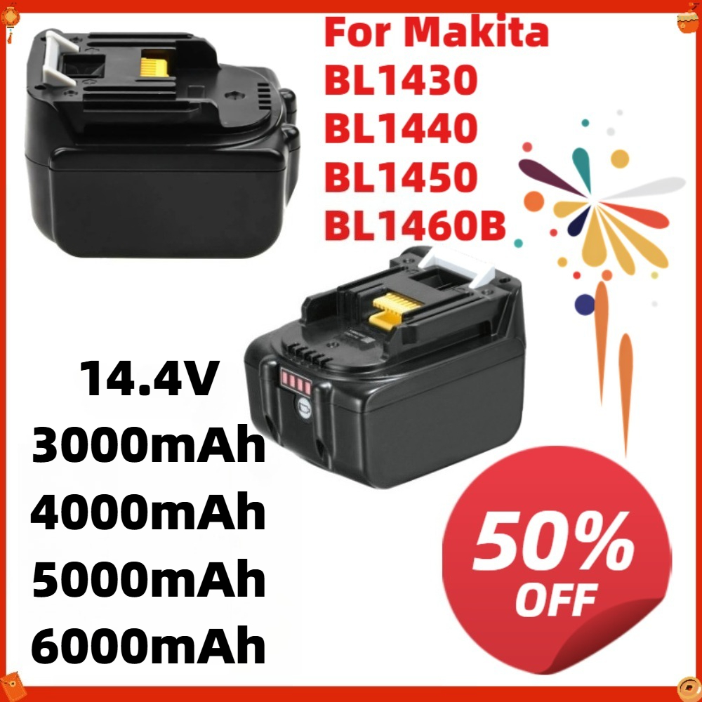 Voor Makita BL1430 BL1440 BL14 - 4S Lipo Battery 14.8V 6000Mah recensie en prijs