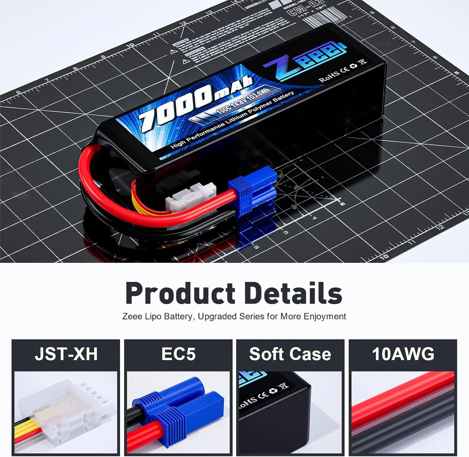 Zeee 4S 7000mAh FPV Drone Lipo - 6S Lipo Battery 22.2V 5000Mah recensie en prijs