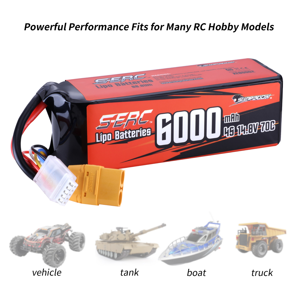 Sunpadow 4S Lipo Batterij Voor - 4S Lipo Battery 14.8V 6000Mah recensie en prijs